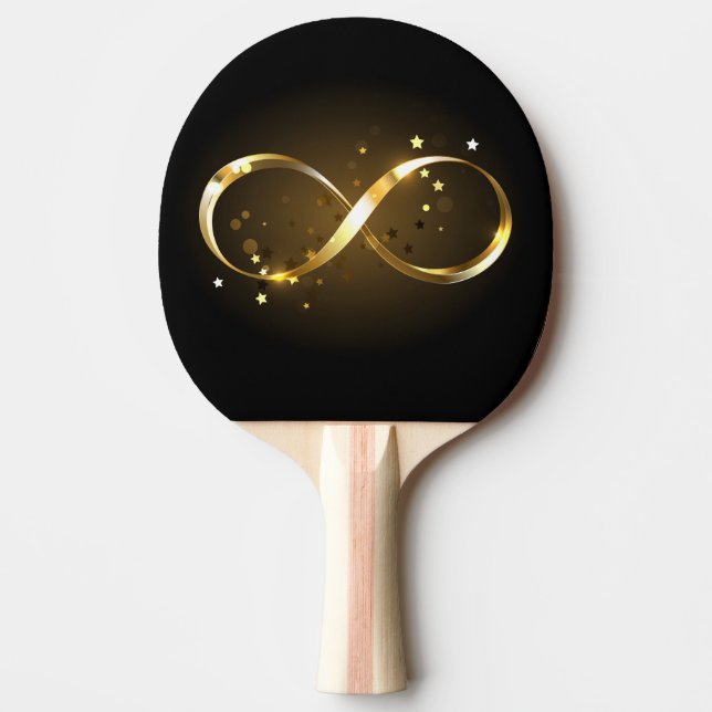 Raquete De Ping Pong Símbolo Infinity do ouro (Frente)