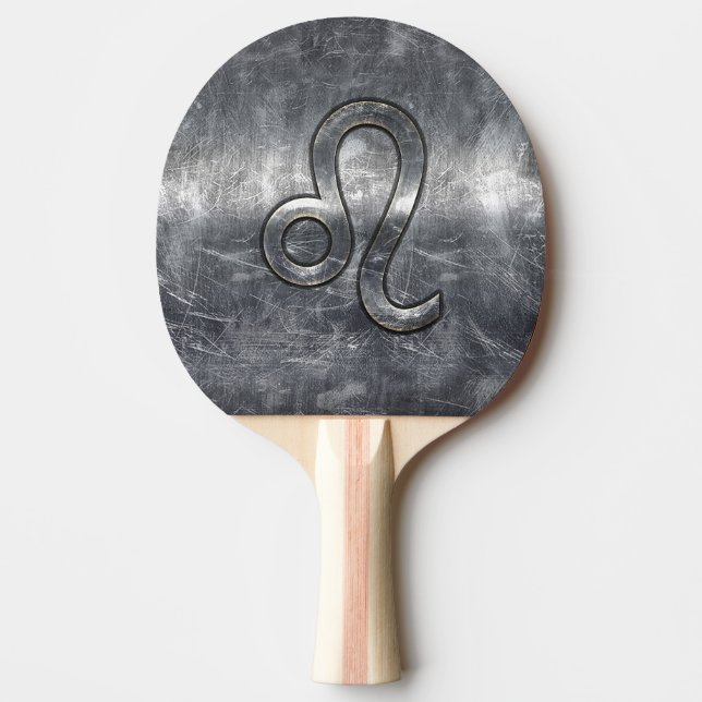 Raquete De Ping Pong Símbolo Leo Zodiac no Estilo de Vestido Grunge (Frente)