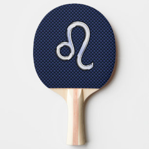 Raquete De Ping Pong Símbolo Leo Zodíaco no Impressão de fibra de carbo