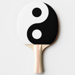 Raquete De Ping Pong Símbolo Personalizável Yin Yang Preto