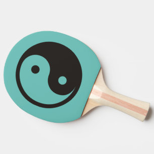 Raquete De Ping Pong Símbolo Yin Yang - design de tatuagem sólida