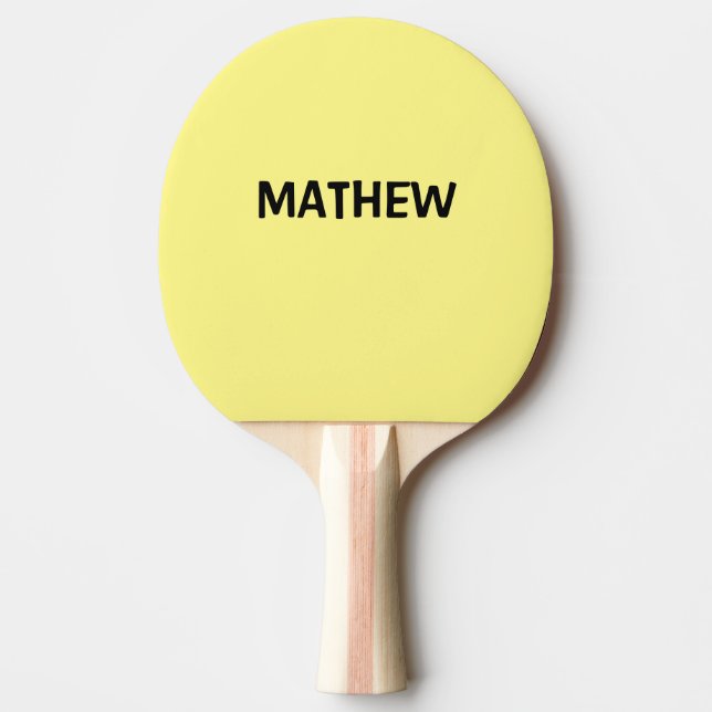 Raquete De Ping Pong simple initial letter monogram add your name lett  (Frente)