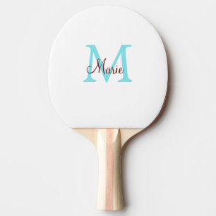 Raquete De Ping Pong simples adicione nome monograma rosa vermelho   al