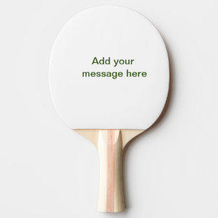 Raquete De Ping Pong Simples minimal verde adicione seu texto nome foto