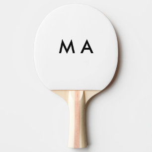 Raquete De Ping Pong Simples monograma adicione seu nome com letra mín