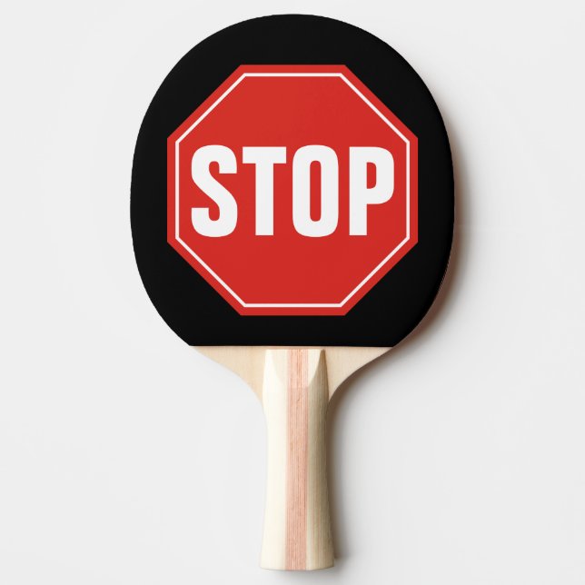 Raquete De Ping Pong Sinal de STOP (Frente)
