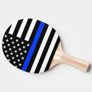 Raquete De Ping Pong Sinalizador da Polícia de Linha Azul-Fino