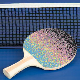 Raquete De Ping Pong Sinalizador do Orgulho de Polígeno Pixelado Trippy