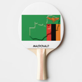 Raquete De Ping Pong SINALIZADOR E MAPA DA ZAMBIA Personalizados
