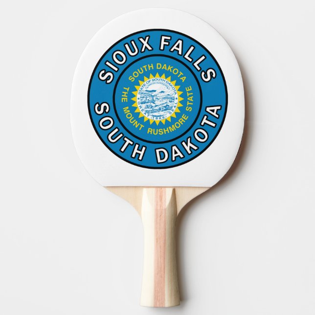 Raquete De Ping Pong Sioux Falls South Dakota (Frente)