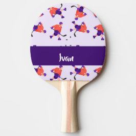 Raquete De Ping Pong Skating ice hockey player pattern