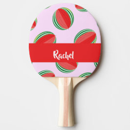 Raquete De Ping Pong Sliced watermelon pattern on pink