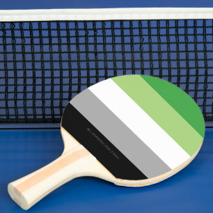 Raquete De Ping Pong SlipperyJoe's Aromtic Pride Flag gay Dom LGBTQ