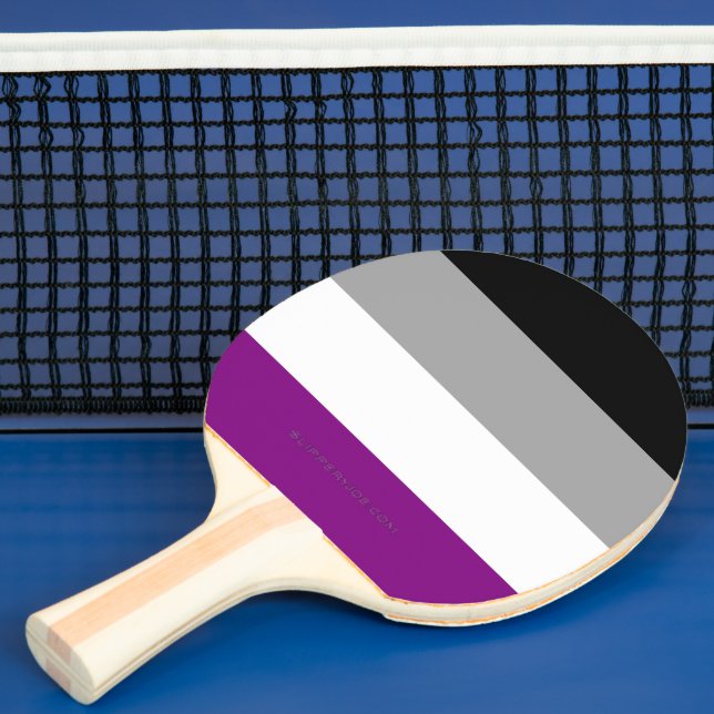 Raquete De Ping Pong SlipperyJoe's asexual pride flag emphasizing inclu (Insitu)
