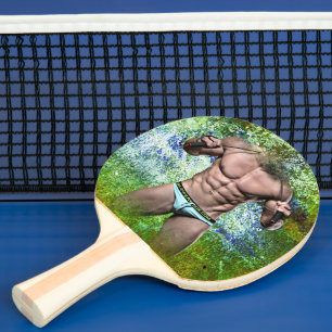 Raquete De Ping Pong SlipperyJoe's homem adulto altamente musculoso sem