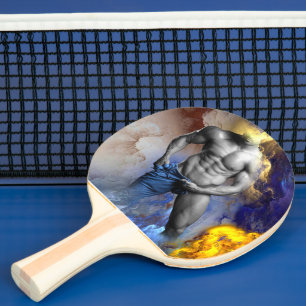 Raquete De Ping Pong SlipperyJoe's Man steamy shirtless abs sixpack put