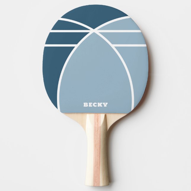 Raquete De Ping Pong Smoky Blue Personalized Ping Pong Paddle (Frente)