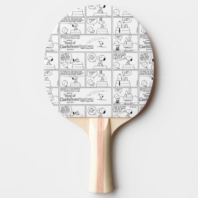 Raquete De Ping Pong Snoopy & Charlie Brown | Inglês Muffin (Frente)