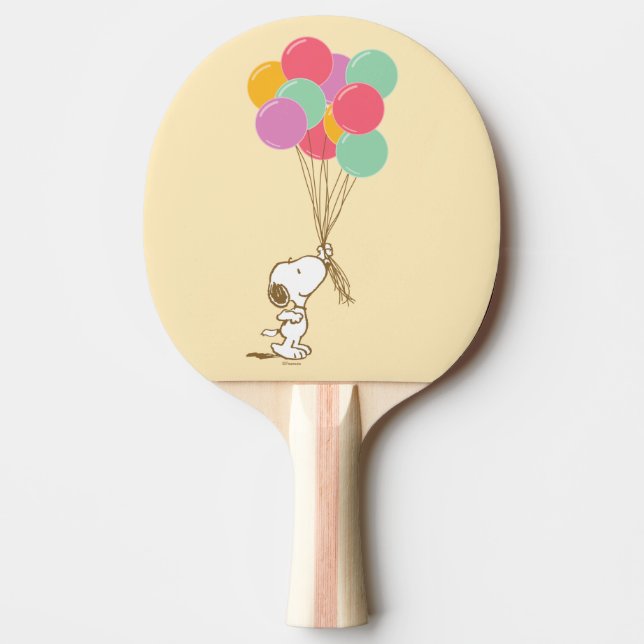 Raquete De Ping Pong Snoopy e Balões (Frente)