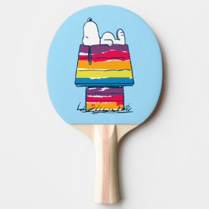 Raquete De Ping Pong Snoopy Rainbow Dog House