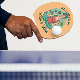Raquete De Ping Pong Só preciso de Yoga e Yarne Phrase