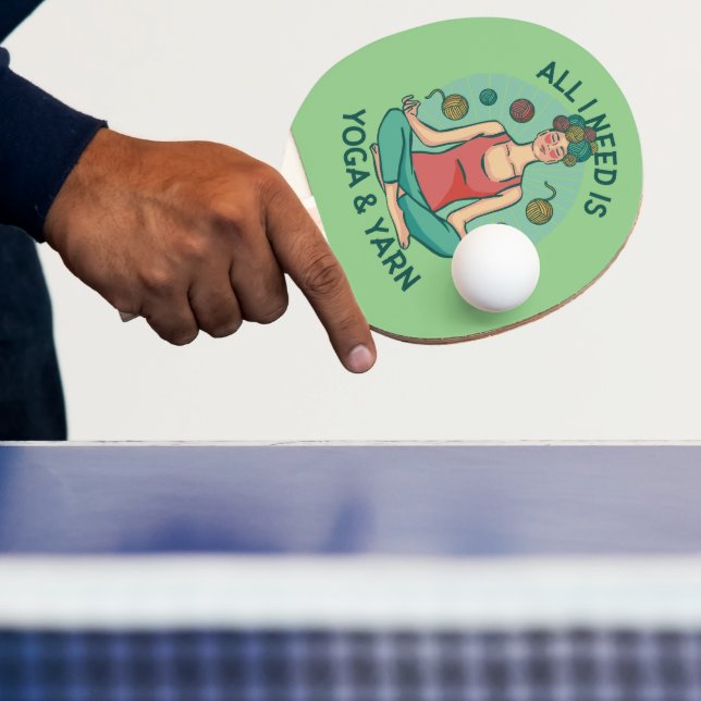 Raquete De Ping Pong Só preciso de Yoga e Yarne Phrase (Insitu)