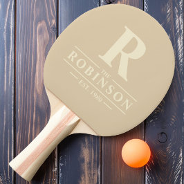 Raquete De Ping Pong Sobrenome & Duna de Areia Inicial