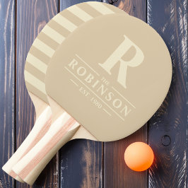 Raquete De Ping Pong Sobrenome & Inicial Duna de Areia Polo