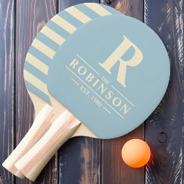 Raquete De Ping Pong Sobrenome & Inicial Polo Light Sky