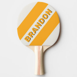 Raquete De Ping Pong Sol retroativo beijado com três faixas em negrito 