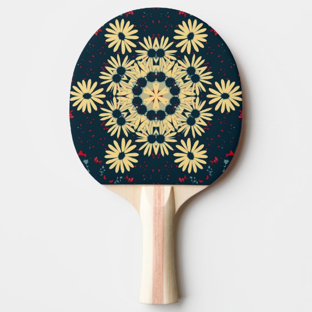 Raquete De Ping Pong Sonhos de Margarida Mandala (Frente)