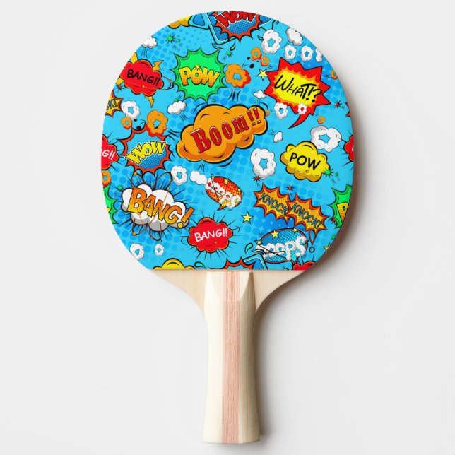 Raquete De Ping Pong Sons ilustrados engraçados (Frente)