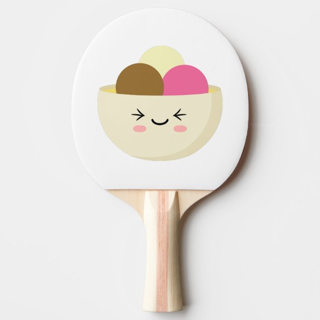 Raquete De Ping Pong Sorvete Kawaii (Frente)