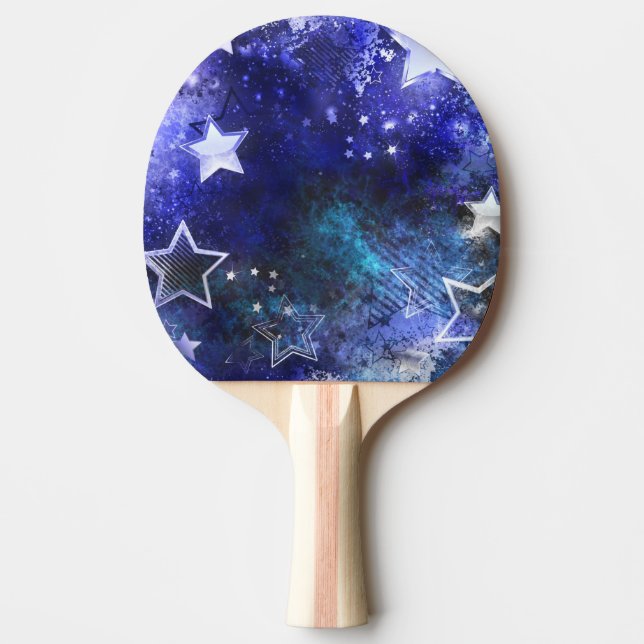 Raquete De Ping Pong Space Background with Stars (Frente)