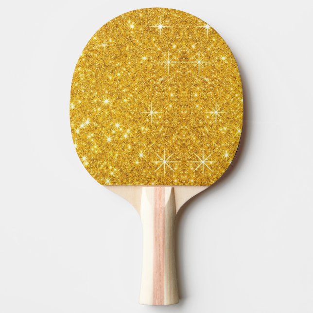 Raquete De Ping Pong Sparkle Dourado (Frente)