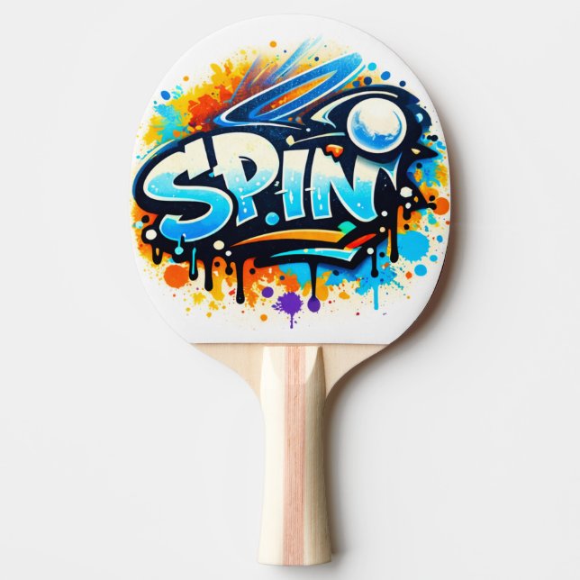 Raquete De Ping Pong SPIN Tennis Graffiti (Frente)