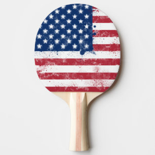 Raquete De Ping Pong Splatter Pintado Sinalizador EUA