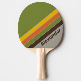 Raquete De Ping Pong Sport Sunset Clover Striped with Name