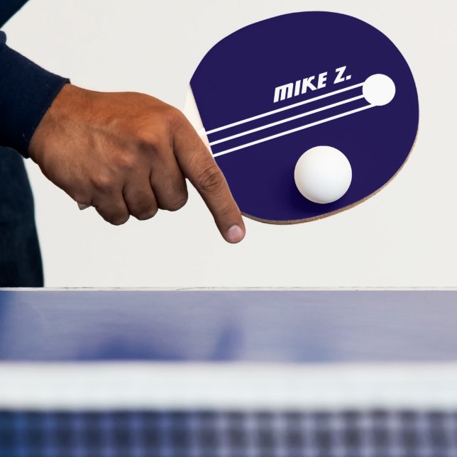 Raquete De Ping Pong Sportif Stripes Name Navy-Blue (Insitu)