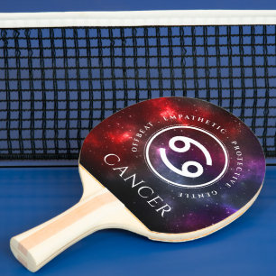 Raquete De Ping Pong Starfield Cancer Crab Western Zodiac