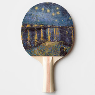 Raquete De Ping Pong Starry Night Over Rhone River por Vincent Van Gogh