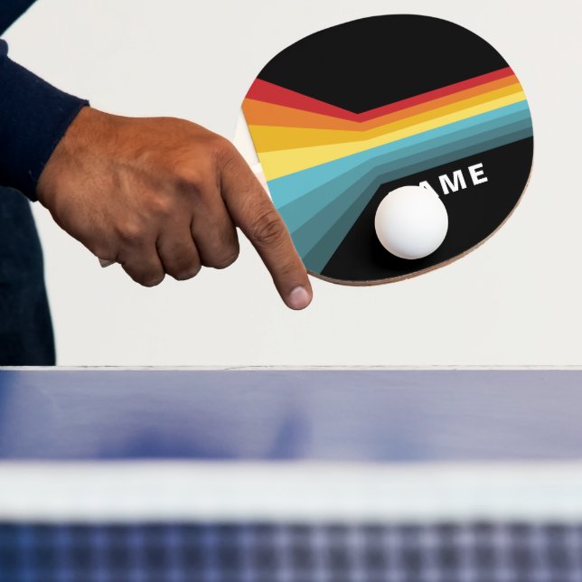 Raquete De Ping Pong Stripes Retroativas Personalizadas (Insitu)