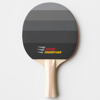Raquete De Ping Pong Stylish Name Gray Stripes 