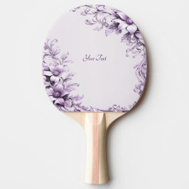 Raquete De Ping Pong Stylish Purple Flowers Ping Pong Paddle