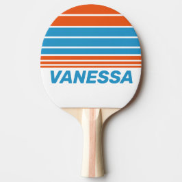 Raquete De Ping Pong Summertime Nostalgic Horizon Striping with Name