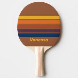 Raquete De Ping Pong Sunbaked Clay Across Striping with Name