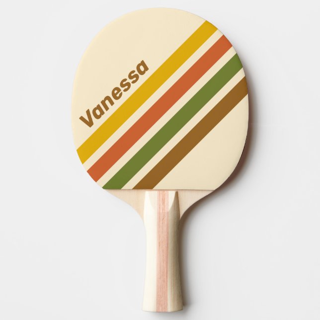 Raquete De Ping Pong Sunrise Clover Angled Striping with Name (Frente)