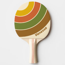 Raquete De Ping Pong Sunrise Clover Circle Stripe with Name
