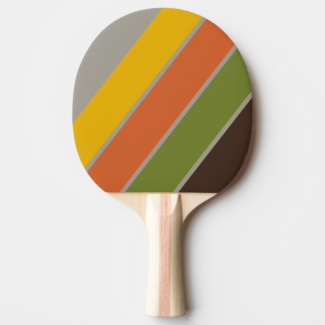 Raquete De Ping Pong Sunset Clover Listras Ousadas (Frente)