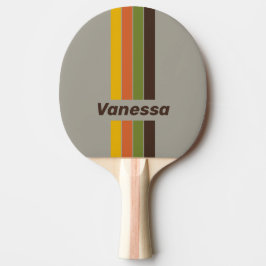Raquete De Ping Pong Sunset Clover Pin Striped with Name
